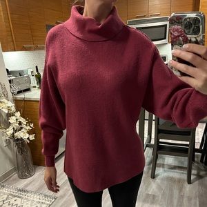 Free people dusty pink tunic turtleneck sweater size small